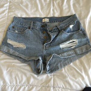 Amused society Jean high waisted shorts